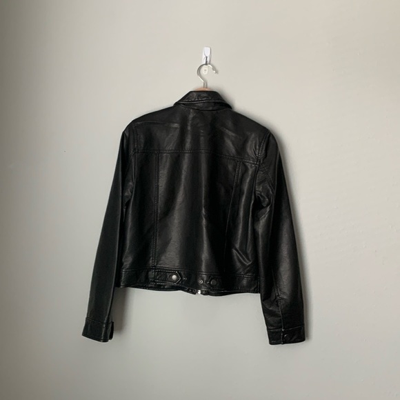 Free People Emma Shrunken Vegan Leather Jacket - Picture 3 of 4